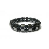 18cm Stone Beaded Hematite Stretch Bracelet